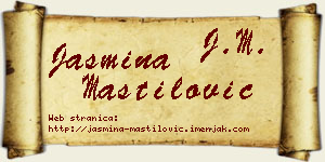 Jasmina Mastilović vizit kartica